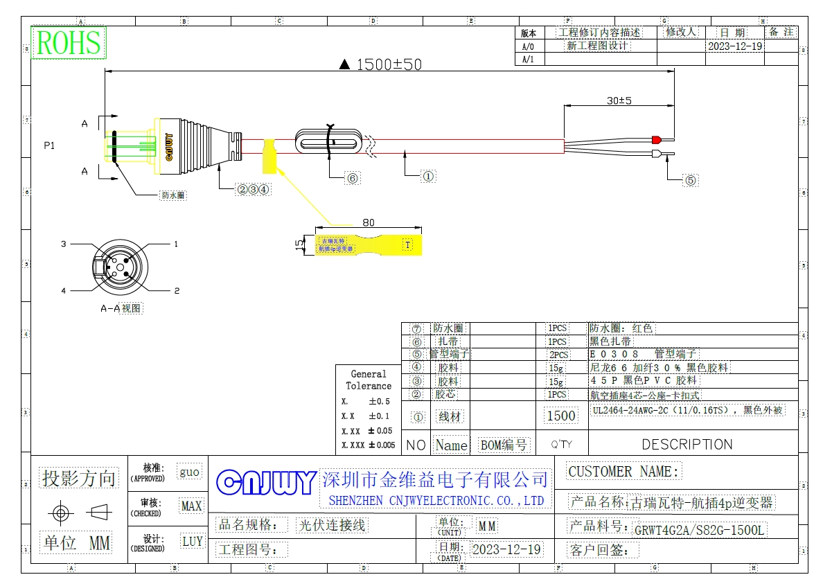 古瑞瓦特航插4P逆变器1